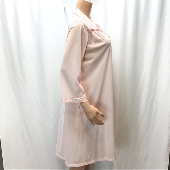 Vanity Fair Vintage Pink Nightgown Robe Size Medium - Picture 4 of 6